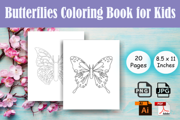 Butterfly Kids Coloring Book - KDP: A Creator's Asset