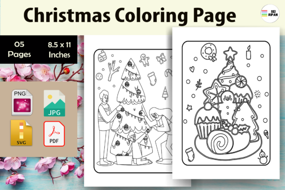 Christmas Coloring Page for Kids-KDP: A Creator’s Asset