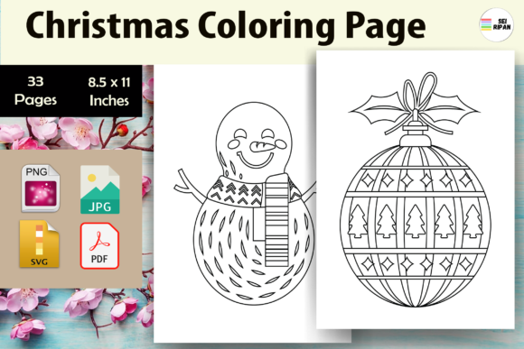 Christmas Coloring Page for Kids - KDP Assets