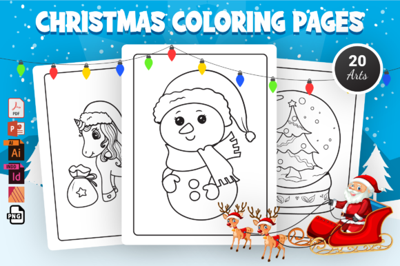 Christmas Coloring Pages - KDP Interior: Streamlining Holiday Publishing with Multi-Format Assets