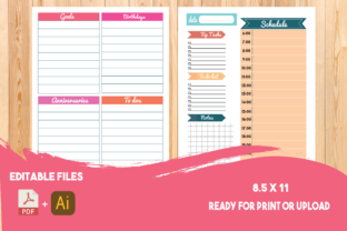 Colored Daily Planner for KDP or Print: Elevating Your Publishing and Personal Organization