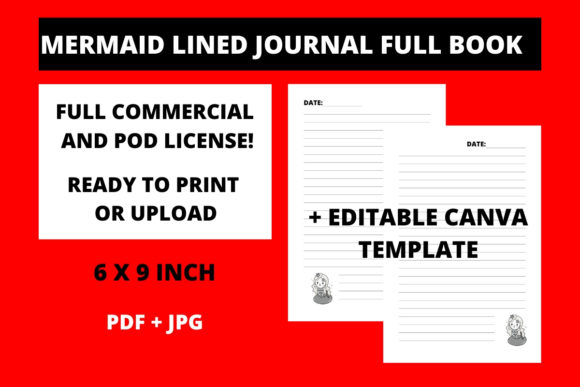 Elevating Low-Content Publishing: The Strategic Value of the Mermaid Lined Journal Canva Template