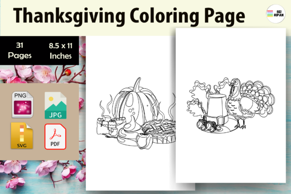 Evaluating Thanksgiving Coloring Page for Kids-KDP Assets for Self-Publishing