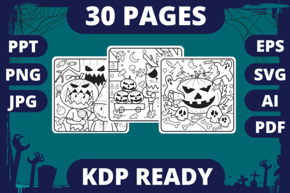 KDP Halloween Coloring Book for Kids 2: A Practical Resource for Publishers and Creators