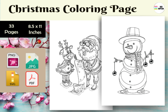 Strategic Implementation of Christmas Coloring Page-KDP Assets for Sustainable Publishing